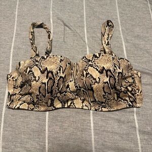 Shade & Shore Snake Print Bikini Top